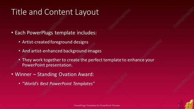 Title and Content presentation slide layout