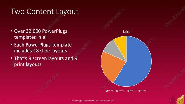 Two Content presentation slide layout