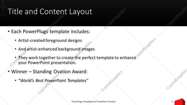 Title and Content presentation slide layout