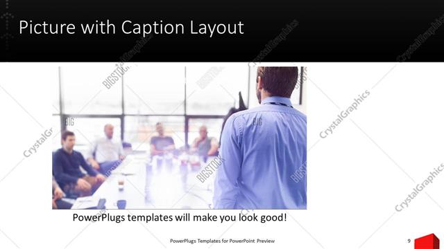 Picture with Caption presentation slide layout