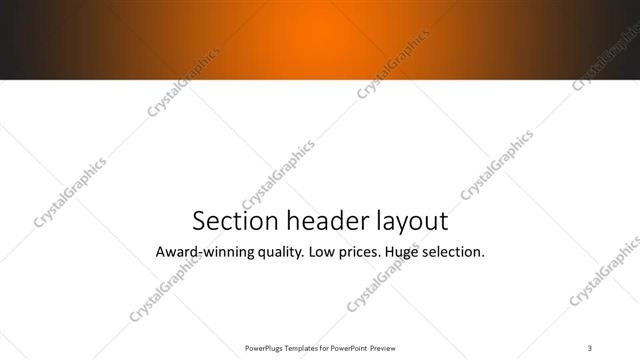 Section Header presentation slide layout