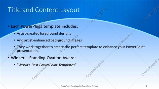 Title and Content presentation slide layout