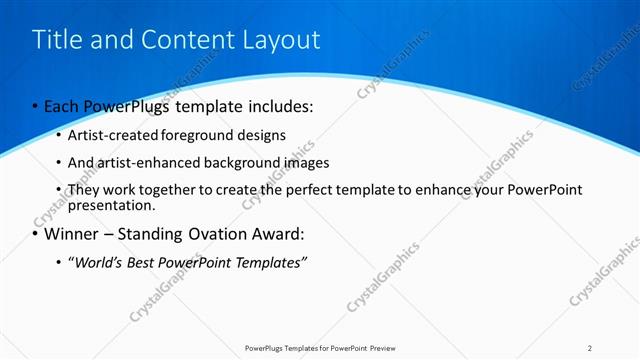Title and Content presentation slide layout