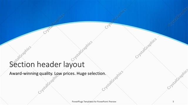 Section Header presentation slide layout