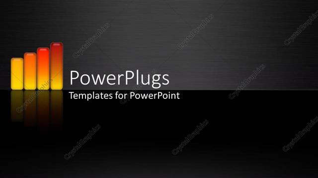  Presentation with black business - Bar charts graphs rising on black background white text raising the bar