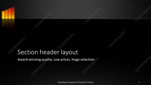Section Header presentation slide layout