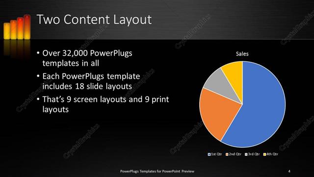 Two Content presentation slide layout