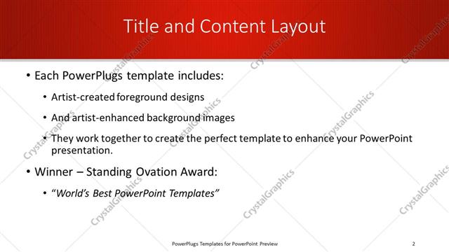 Title and Content presentation slide layout
