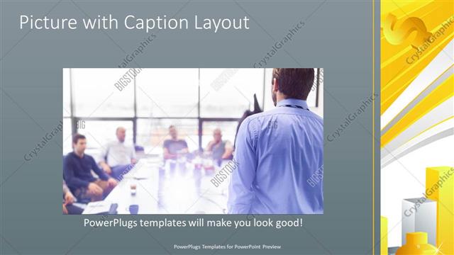 Picture with Caption presentation slide layout