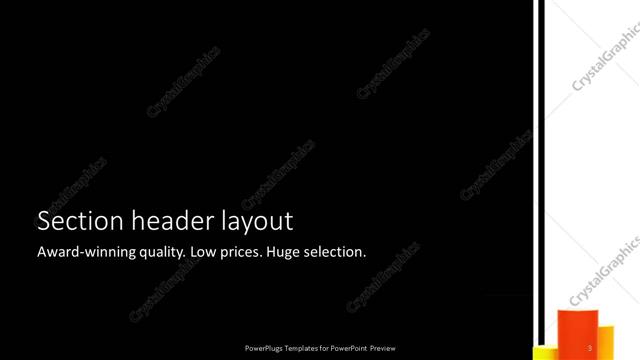 Section Header presentation slide layout