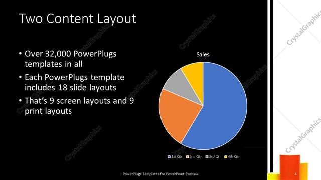 Two Content presentation slide layout