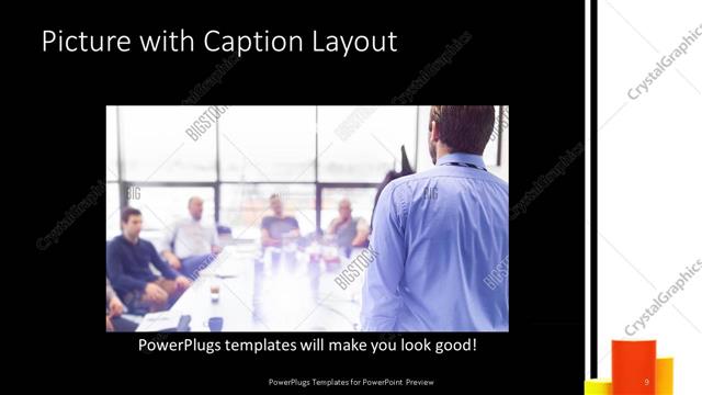 Picture with Caption presentation slide layout
