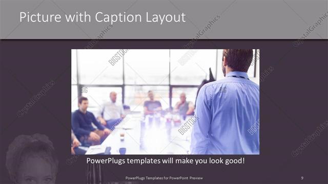 Picture with Caption presentation slide layout