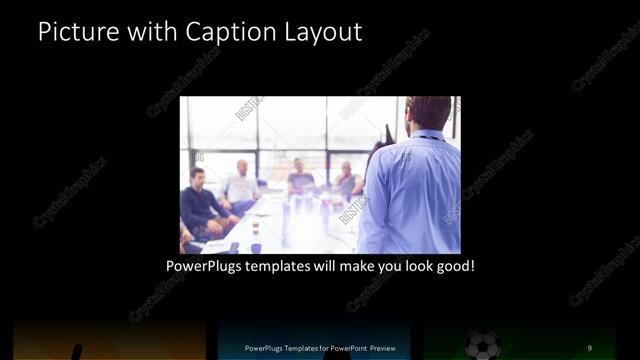 Picture with Caption presentation slide layout