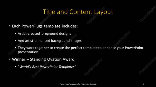 Title and Content presentation slide layout