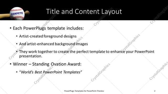 Title and Content presentation slide layout