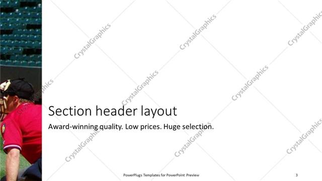 Section Header presentation slide layout