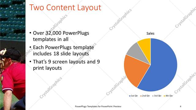 Two Content presentation slide layout