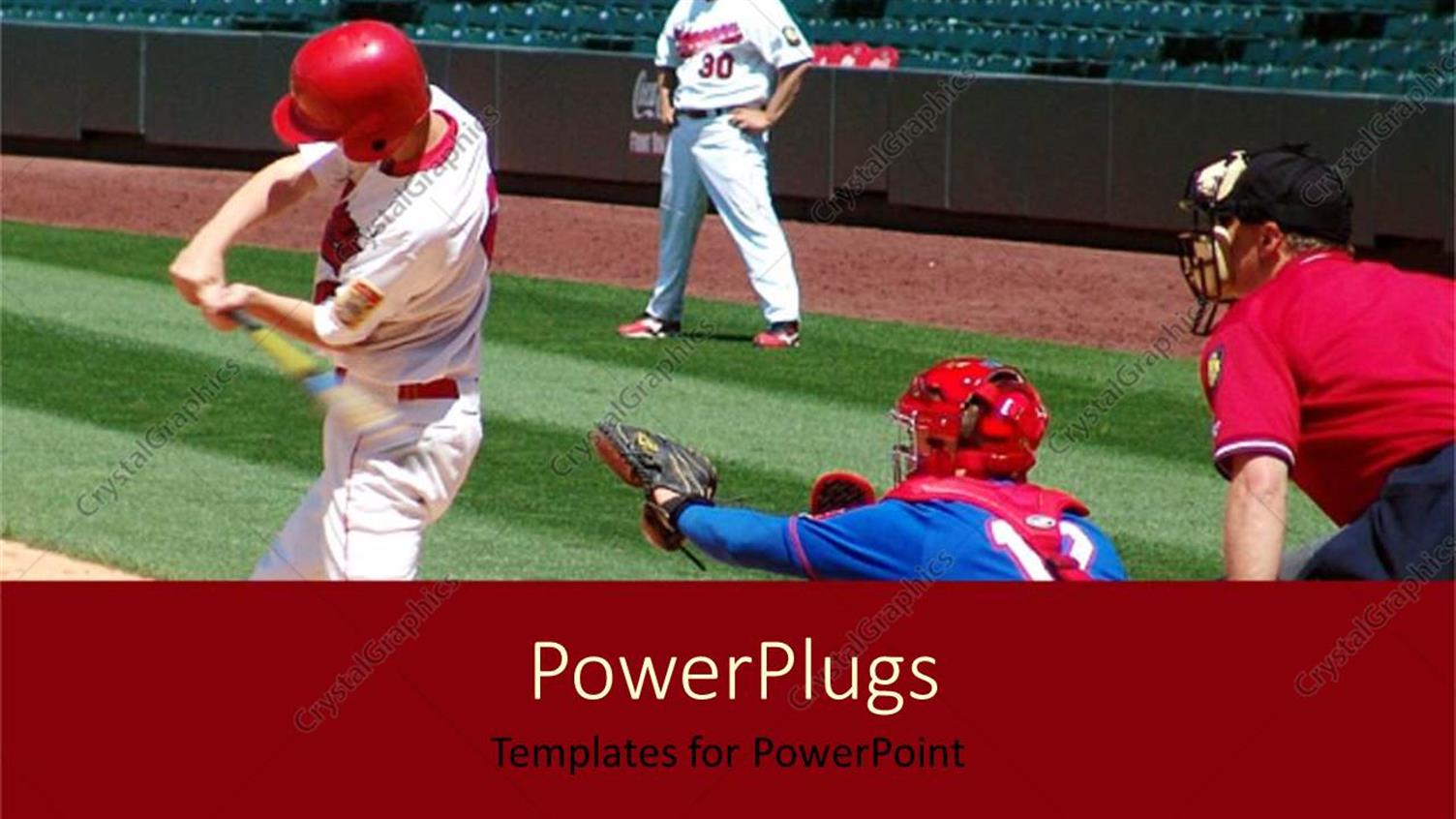 Featuring a Baseball Hitter with Empty Stands in the Background