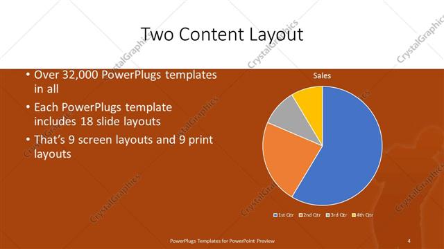 Two Content presentation slide layout