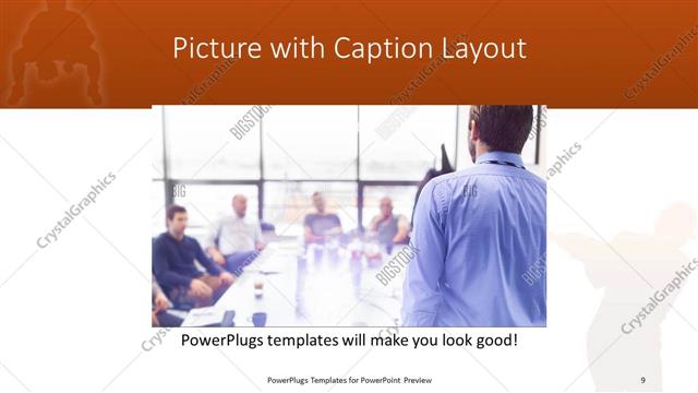 Picture with Caption presentation slide layout