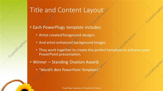 Title and Content presentation slide layout