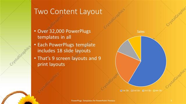 Two Content presentation slide layout