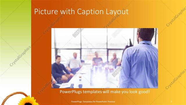 Picture with Caption presentation slide layout