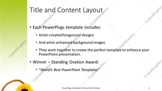 Title and Content presentation slide layout