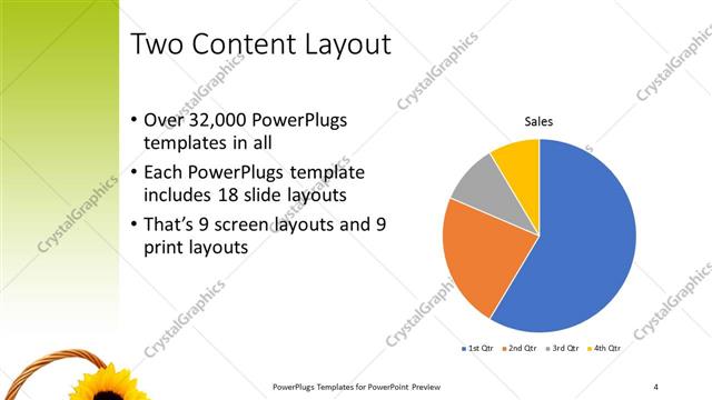 Two Content presentation slide layout