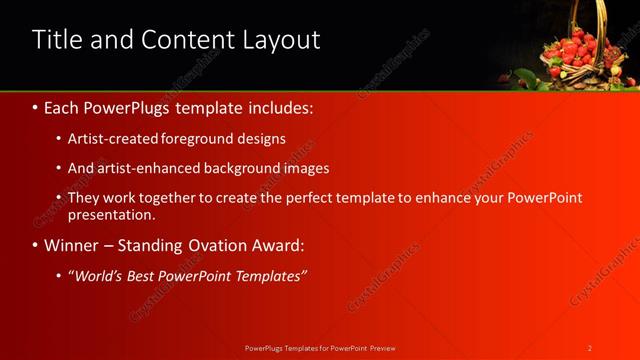 Title and Content presentation slide layout