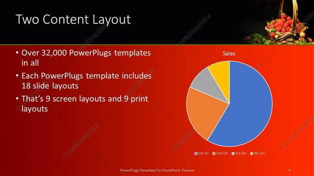 Two Content presentation slide layout