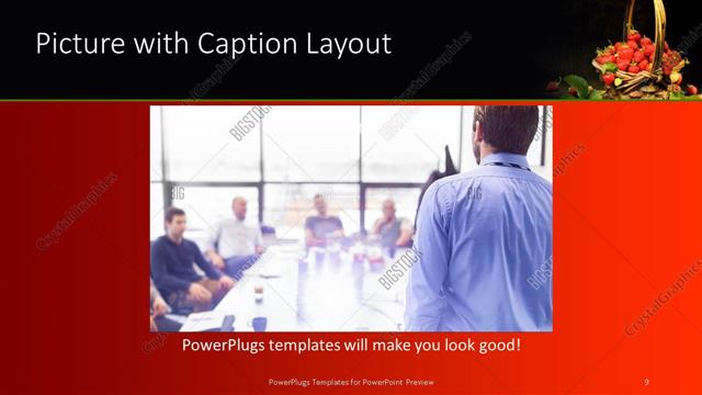 Picture with Caption presentation slide layout