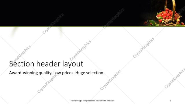 Section Header presentation slide layout