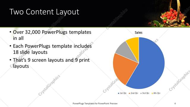 Two Content presentation slide layout
