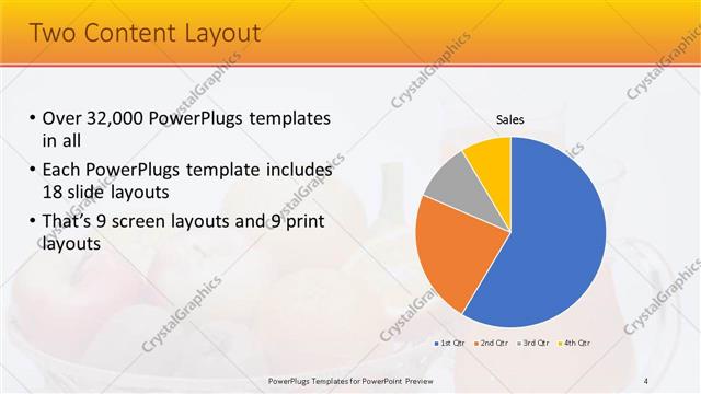 Two Content presentation slide layout