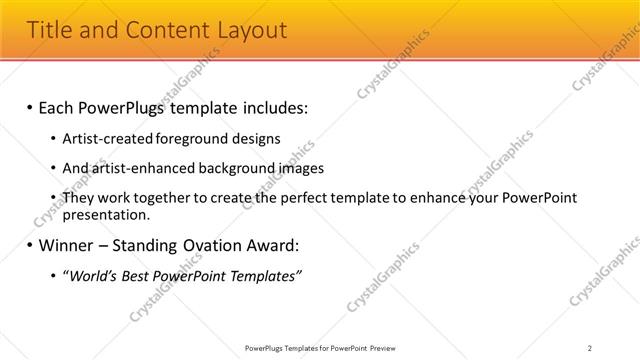 Title and Content presentation slide layout