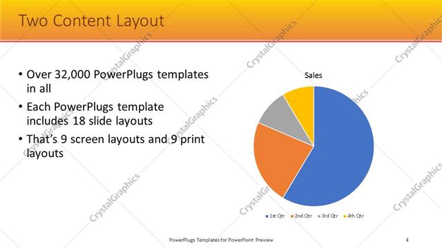 Two Content presentation slide layout