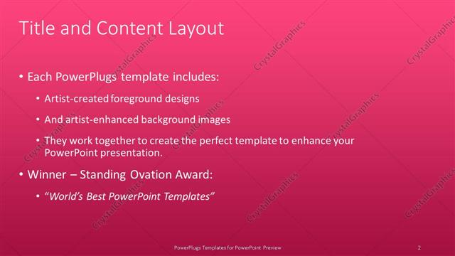 Title and Content presentation slide layout