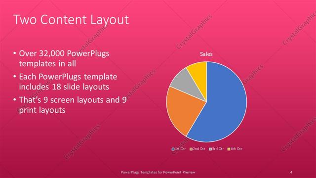 Two Content presentation slide layout