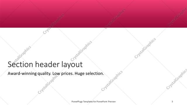 Section Header presentation slide layout