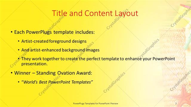 Title and Content presentation slide layout