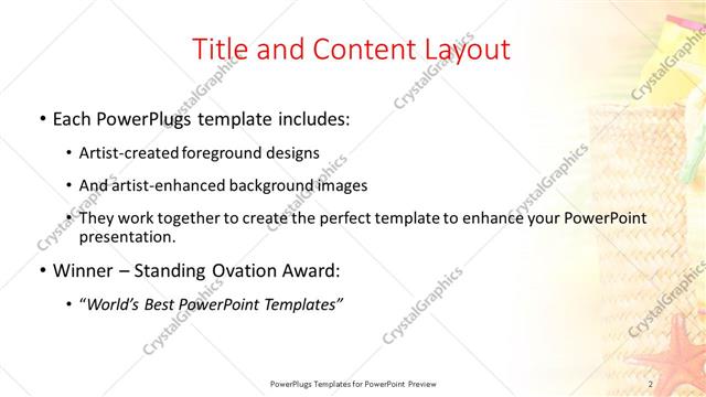 Title and Content presentation slide layout