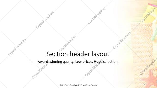 Section Header presentation slide layout