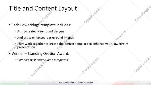Title and Content presentation slide layout