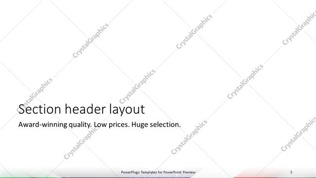 Section Header presentation slide layout