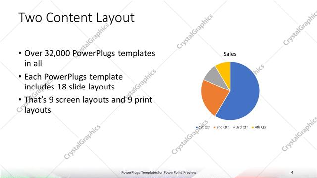 Two Content presentation slide layout