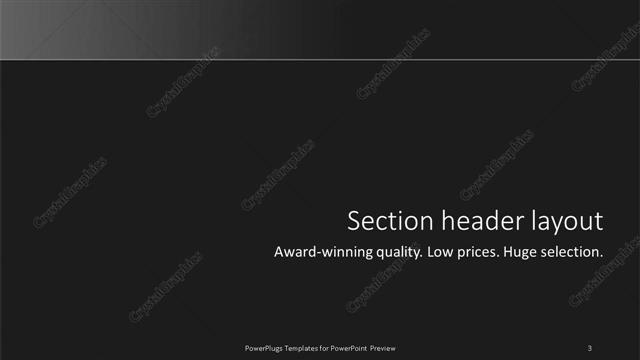 Section Header presentation slide layout