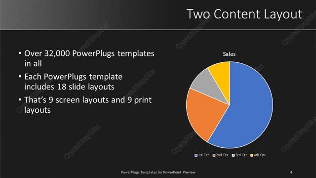 Two Content presentation slide layout