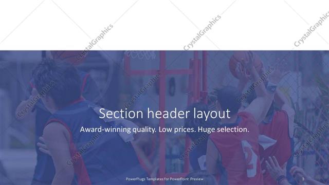 Section Header presentation slide layout